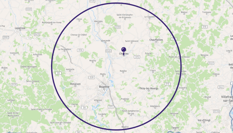 Carte satellite de l'agence